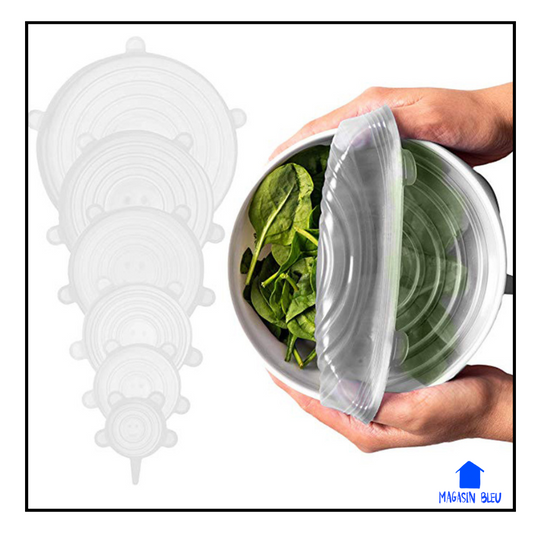 Eco-Couvercles en Silicone (1 lot de 6)