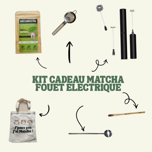 Kit Cadeau Fouet électrique pour thé Matcha