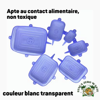 Eco-Couvercles en Silicone (1 lot de 6)