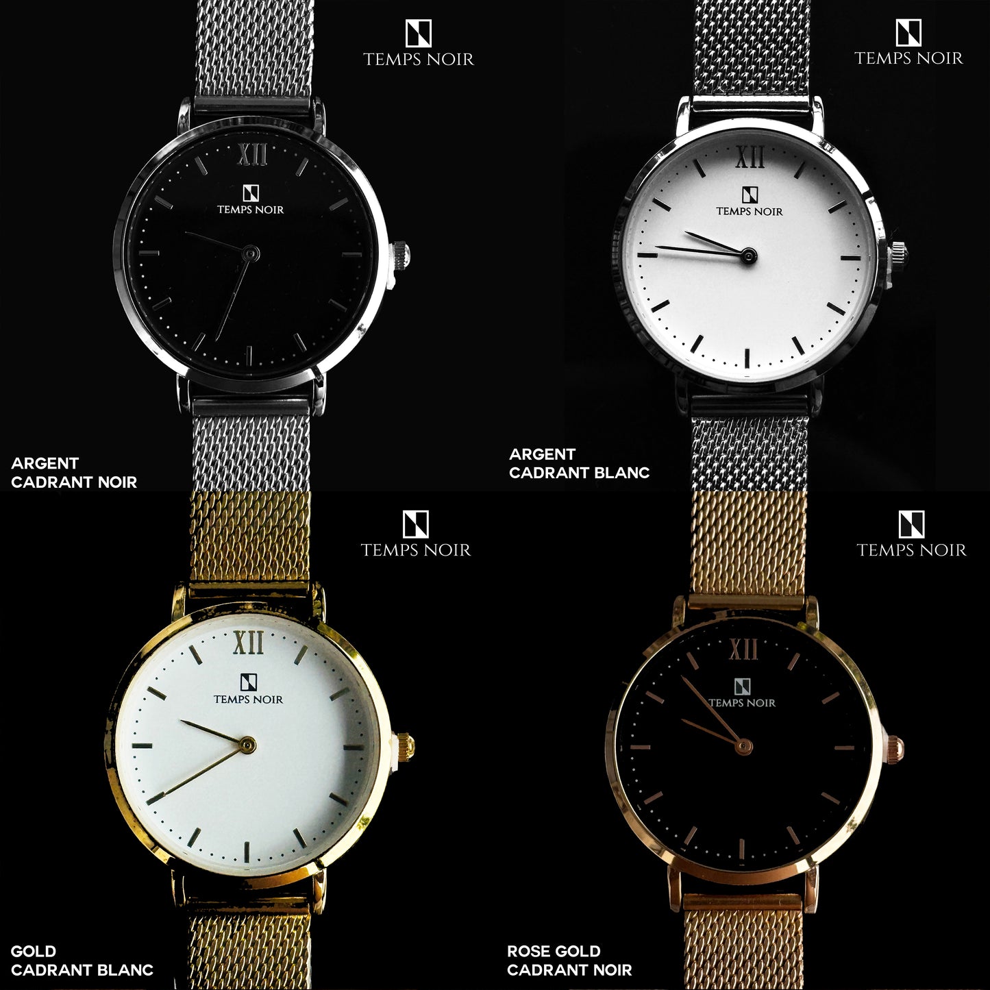 Montre Temps Noir - Carpe Diem